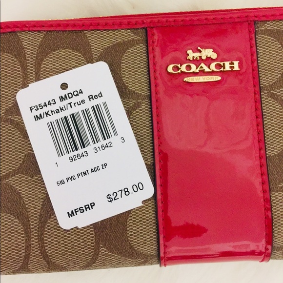 ❤️NWT Coach Accordian Zip Wallet iSignature Canvas - Picture 6 of 7